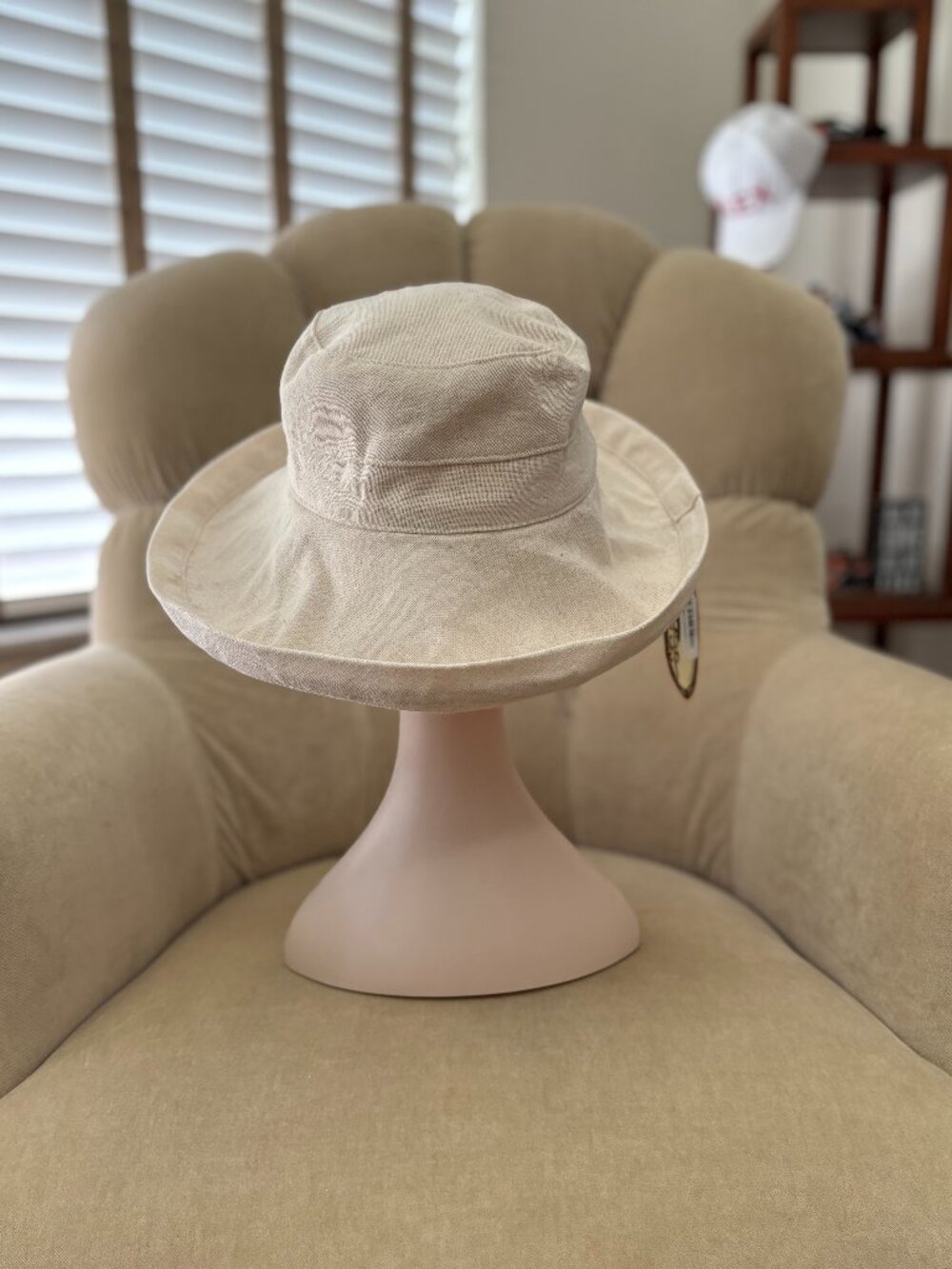 NEW Auth SCALIA Natural Cotton Canvas UPF Protection Brim Sun Hat - Picture 4 of 6